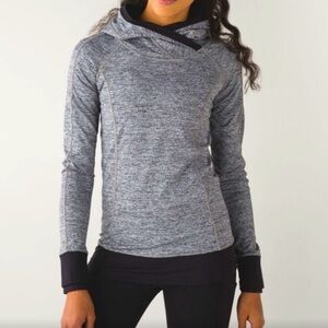 Lululemon Athletica Think Fast Hoodie Gray and Black